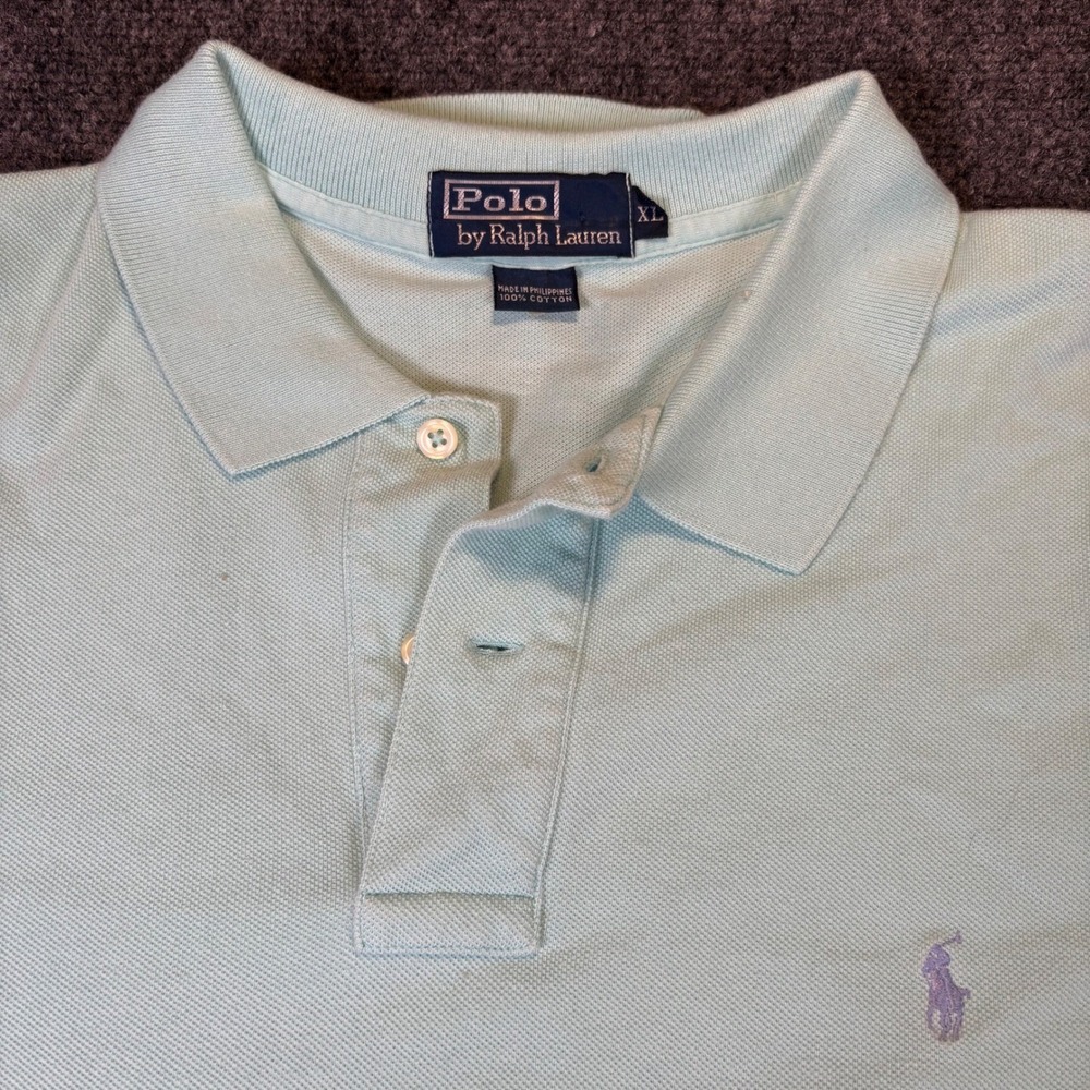 Polo‎ Ralph Lauren Men's Aqua Blue Short Sleeve Classic Fit Polo Shirt Size XL